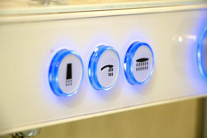Douchecabine – Doucheset – Douchekolom – Thermostaatkraan – Handdouche – Thermostatisch Display – Chroom – 80 x 130 cm