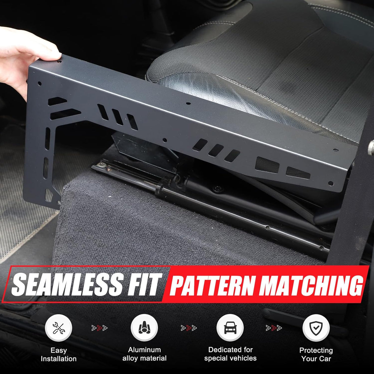 Cars Seat Beugel Mount voor Defender 2004-2018 Aluminium Auto Veiligheid Seat Side Mount Seat Beugels Modificatie Seat Beugel Interieur Styling Accessoires (2 Stks/Zwart)