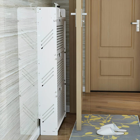 Shoe cabinet - Shoe bench - Shoe rack - Shoe cabinet with concealed handle drawers - Space saving - Dustproof - White