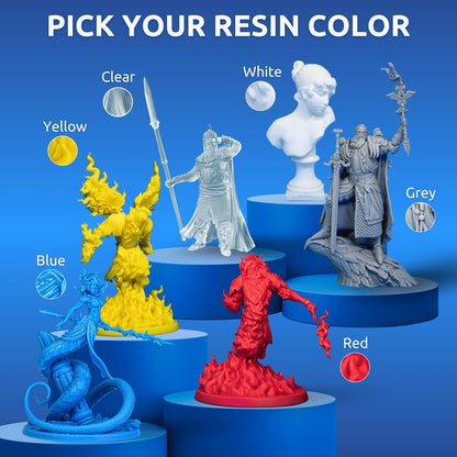 3D-printhars – 3D Printhars – 3D Printerhars – UV Hars – Resin Hars – Snelle Uitharding – Robuuste Hoge Resolutie – 1 Liter Grijs