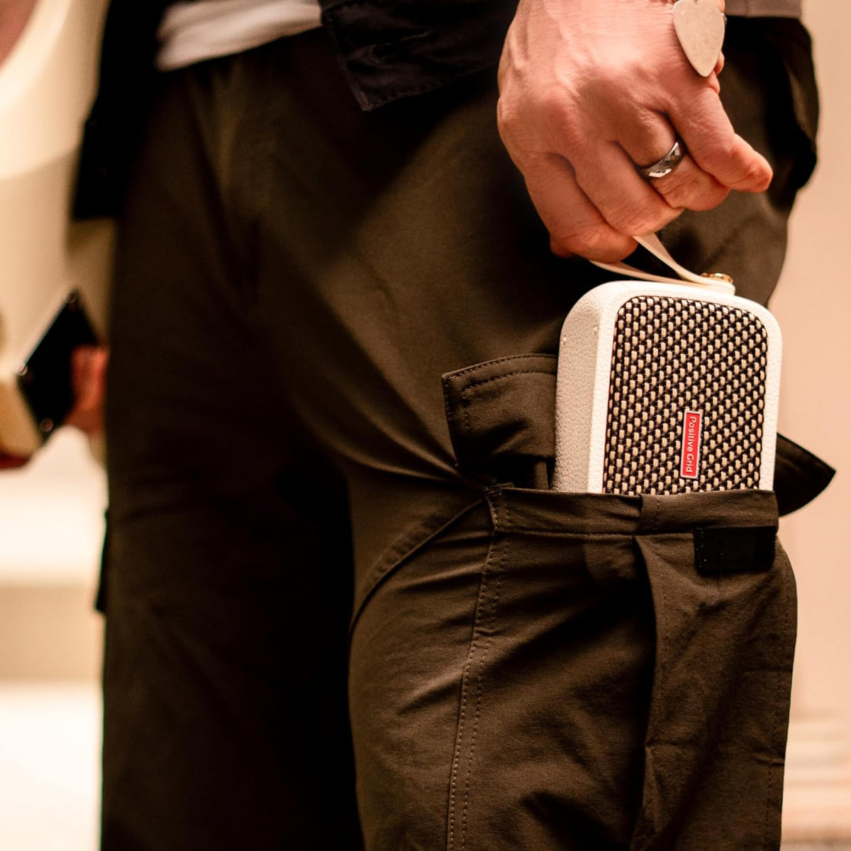 Positive Grid Spark GO 5 W ultra draagbare slimme gitaarversterker, hoofdtelefoonversterker en bluetooth-luidspreker met smart app voor elektrische gitaar, akoestische gitaar of bas, parel