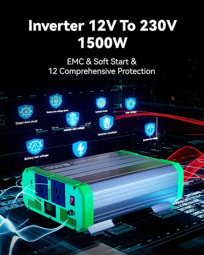 ERAYAK Pure SINE omvormer (1500W)