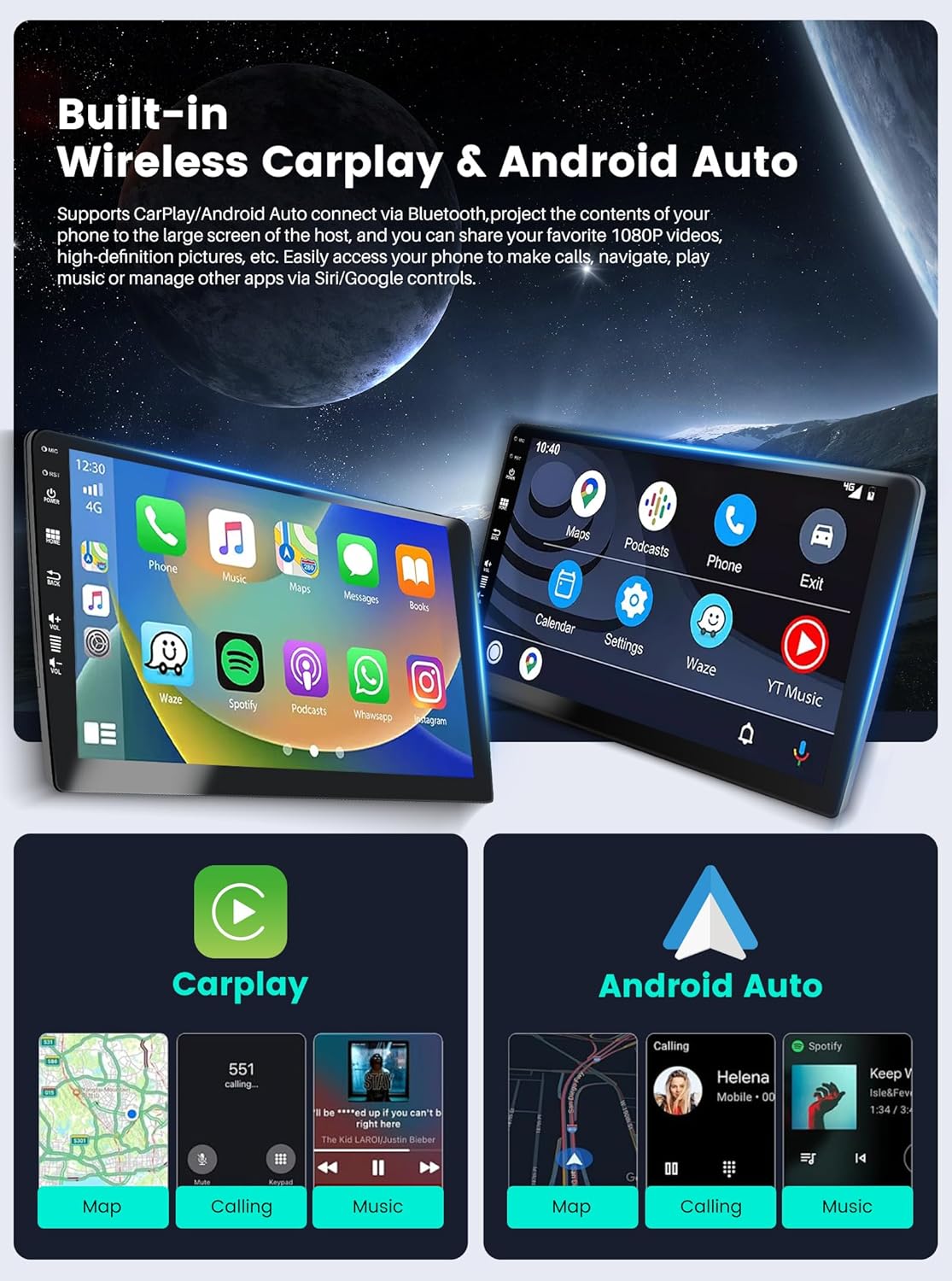2G + 64G autoradio Android 15 voor VW Touareg 7L 2003-2010 met Carplay Android Auto DSP touchscreen 9 inch - Mirror Link GPS WiFi BT FM/RDS SWC Fast Boot Camera