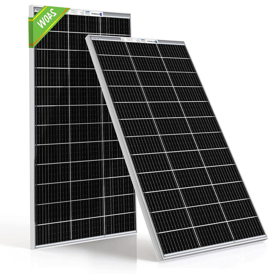 ECO-WORTHY 240W Bifacial Solar Panel, 2 Pcs 120W Monocrystalline Solar Panel Ideal for Charging 12V Batteries, For Motorhome Garden RV Boat And Roof Of The House - QUORE