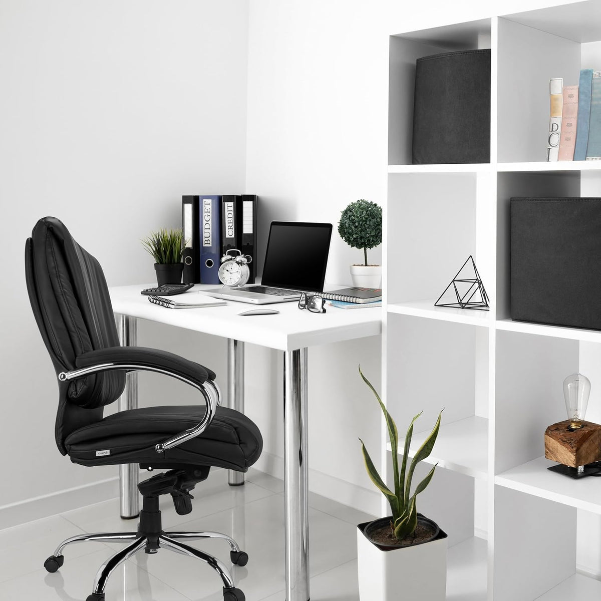 hjh OFFICE XXL bureaustoel XXL H 100 Kunstleder Zwart