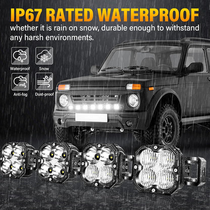 Willpower 46 Inch 210W Led Lichtbalk 12V 24V Led-verlichting Bar Waterbestendig IP67 LED Werklamp Mistlamp Light Bar Voor Vrachtwagen Tractor Auto Boot 4x4 Offroad met Kabelboom, 6000K Wit