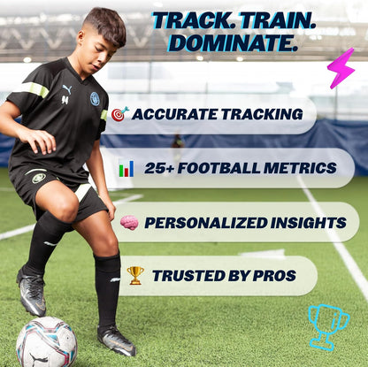CITYPLAY Slimme Voetbaltracker voor Voetbalschoenen door Playermaker, Volg 25+ Statistieken, Inclusief 12 Maanden Toegang tot de CITYPLAY Voetbaltrainingsapp, Geavanceerder dan GPS, Middelgroot
