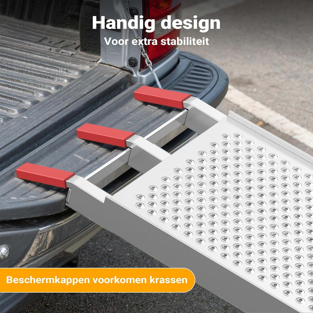 Oprijplaat aluminium opvouwbaar – 215 cm 340 kg – motoroprijplaat oprijsteun oprijplank