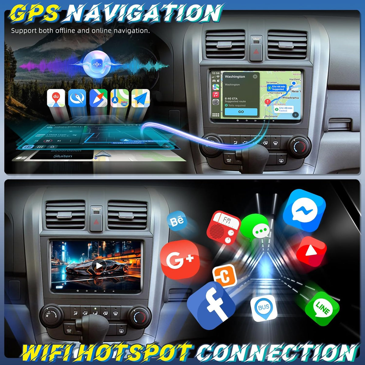 <font dir="auto" style="vertical-align: inherit;"><font dir="auto" style="vertical-align: inherit;">        Car Radio for VW Volkswagen Jetta Passat Seat Golf Tiguan Skoda Polo, [2G+64G] 9 Inch Touchscreen Wireless Carplay & Android Auto Car Stereo with B
