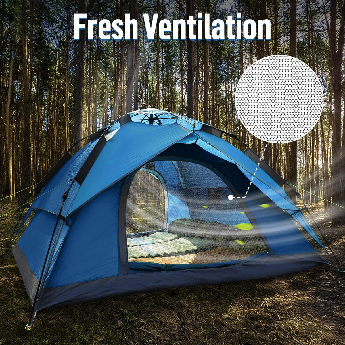 Night Cat Camping Tent 2 3 4 Persoon Man Waterdicht Gemakkelijk Set Up Nemen Up Dome Familie Tent Automatische