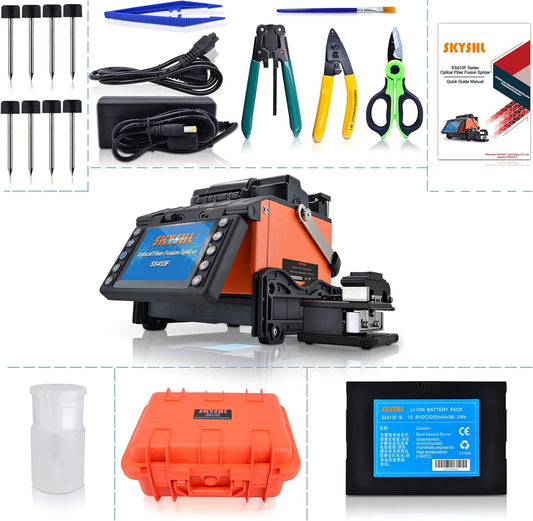 Kern tot Kern Glasvezel Optische Lasmachine Fusielasmachine (Met 4 paar elektroden) FTTH Fiber Optische Fusion Splicer Splicing Machine for SM MM DS NZDS (SS413F)