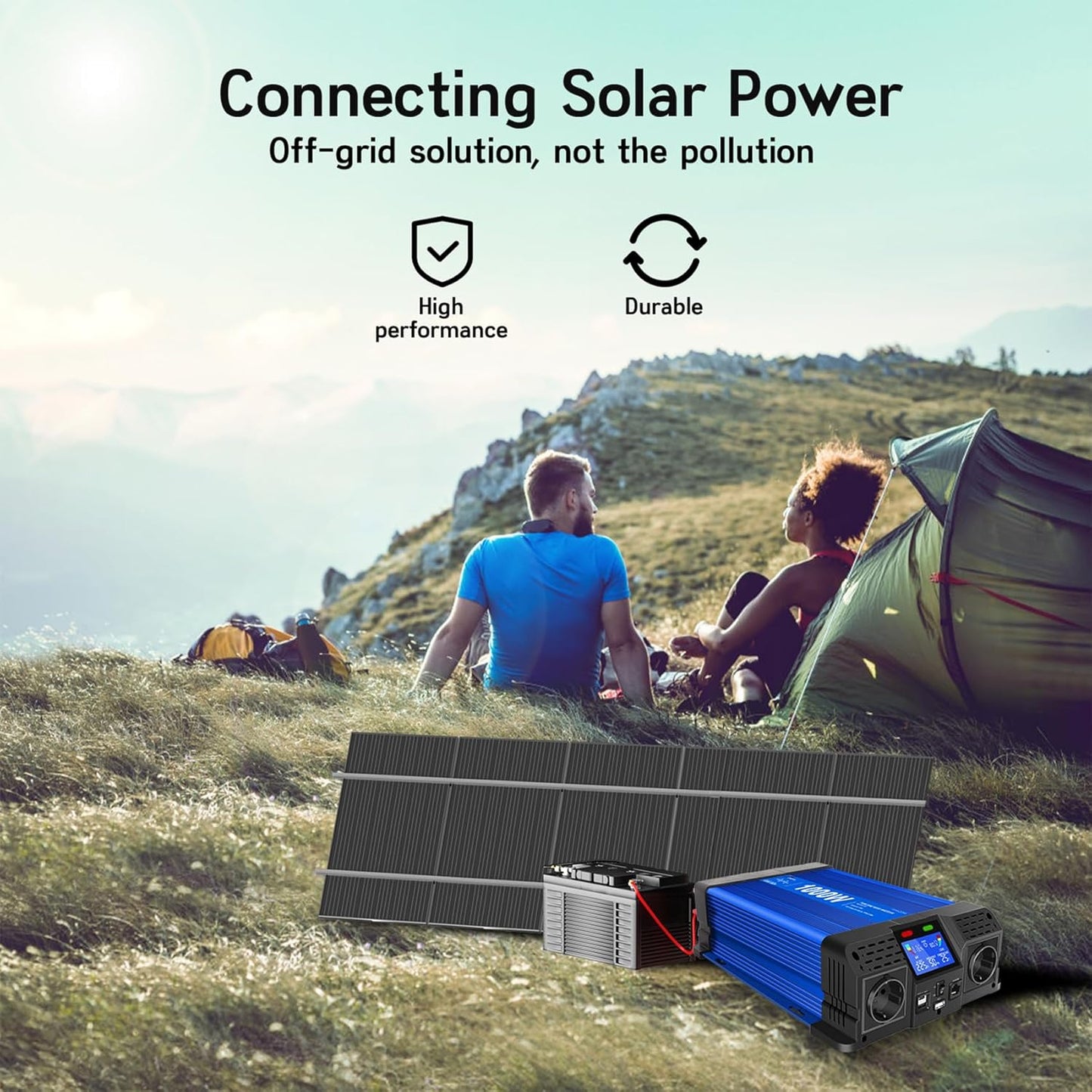 Omvormer 12v naar 230v Zuivere Sinus 1000W Spanningsomvormer 12v 230v Stroomomvormers 12v-220v Auto Omvormer