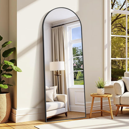 Staande Spiegel – Passpiegel – Wandspiegel – Volledige Lichaamsspiegel – Vloerspiegel – XXL Formaat – Veiligheidsglas Met Matzwart Aluminium Frame