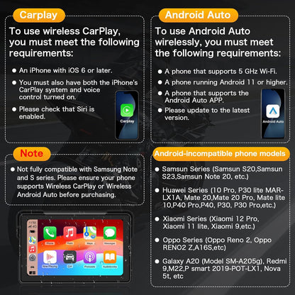 Moto Carplay Écran 7 Pouces Plus Grand 4K+1080P Double Caméra Dash Cam Moto Carplay Android Auto Écran Étanche Carplay Moto Écran GPS Navi Double-Bluetooth Commande Vocale Siri Carte 64GB