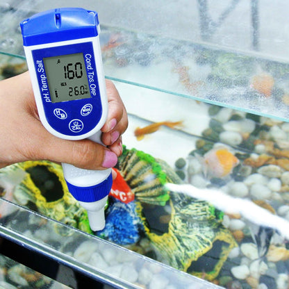 6-in-1 waterdichte pH/ORP/TDS/EC (geleidbaarheid)/zoutgehalte/temperatuurmeter zakformaat multi-parameter waterkwaliteit tester kit vervangbare ORP-sonde