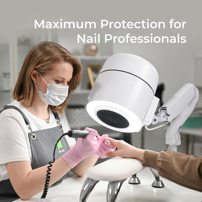 Stofverwijderaar – Nagelstofafzuiger – Nagelafzuiger – Manicure Afzuiger – Nageltafel Afzuiging – HEPA 12-Filter Van 10.000 Cm² – UV-Desinfectie