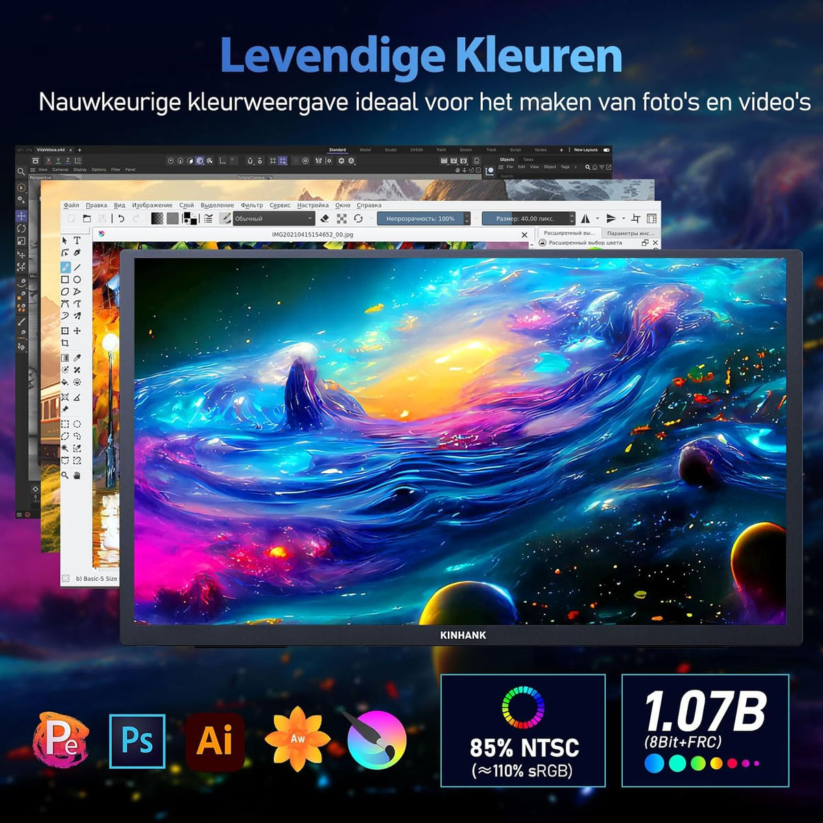 4K Portable Monitor, 18.4 inch Portable Screen, Google TV, 3840*2160 UHD Portable Display, HDR, 85% NTSC, IPS matte eye care screen for PC/laptop/phone/tablet/Xbox/PS4/5/Switch, USB C/HDMI - QUORE