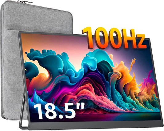 Draagbare Monitor – Reismonitor – Laptop Monitor – Extern Scherm – Gaming Monitor – 18,5 Inch Full HD – 100 Hz Verversingssnelheid – 120% sRGB Kleurnauwkeurigheid