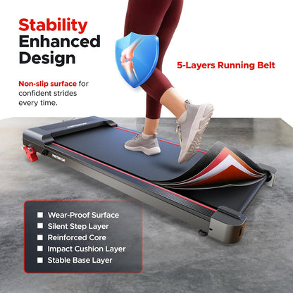 Loopband – Elektrische Loopband – Wandelband – Fitness Loopband – Opvouwbare Loopband – Inklapbaar Ontwerp – 3 Hellingsniveaus – Stille 2,5 pk Motor – FTMS Multi-App-Connectiviteit – Geschikt Tot 136 kg