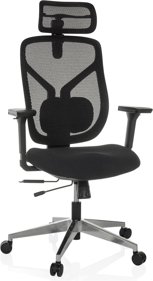 hjh OFFICE High end bureaustoel CASSILIS B stof/netstof Zwart