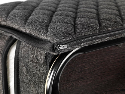 Edward Bed & Bath Opklapbaar logeerbed met wieltjes, 90 x 200 cm, 14 cm pocketveringmatras (middelhard), ruimtebesparend, stabiel en belastbaar, opklapbed, beige