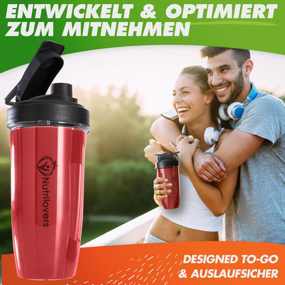 Nutri-Blender Smoothiemaker "Mix & Go" 1000 Watt Mini Mixer met Auto-IQ, BPA-vrij, Incl. Receptenboek, 2x Mok en To Go Deksel