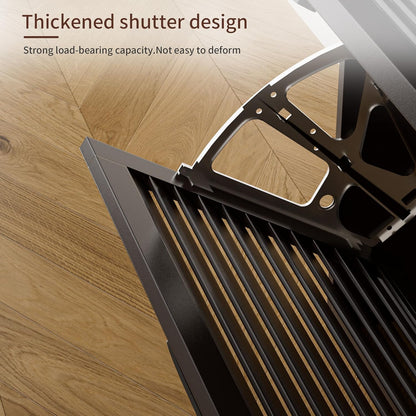 Schoenenkast Smal, Schoenkipper met Lamellendeur, Schoenenrek met 3 Kleppen, Schoencommode met 6 Verstelbare Opbergvakken, Schoenopberging voor Hal, 80x24x120 cm, Koffie
