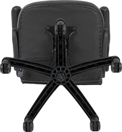 Flash Furniture X10 Gamingstoel, ergonomische bureaustoel voor pc- en gaming-setups, verstelbare gamerstoel met rugsteun, LeatherSoft, blauw/zwart - QUORE