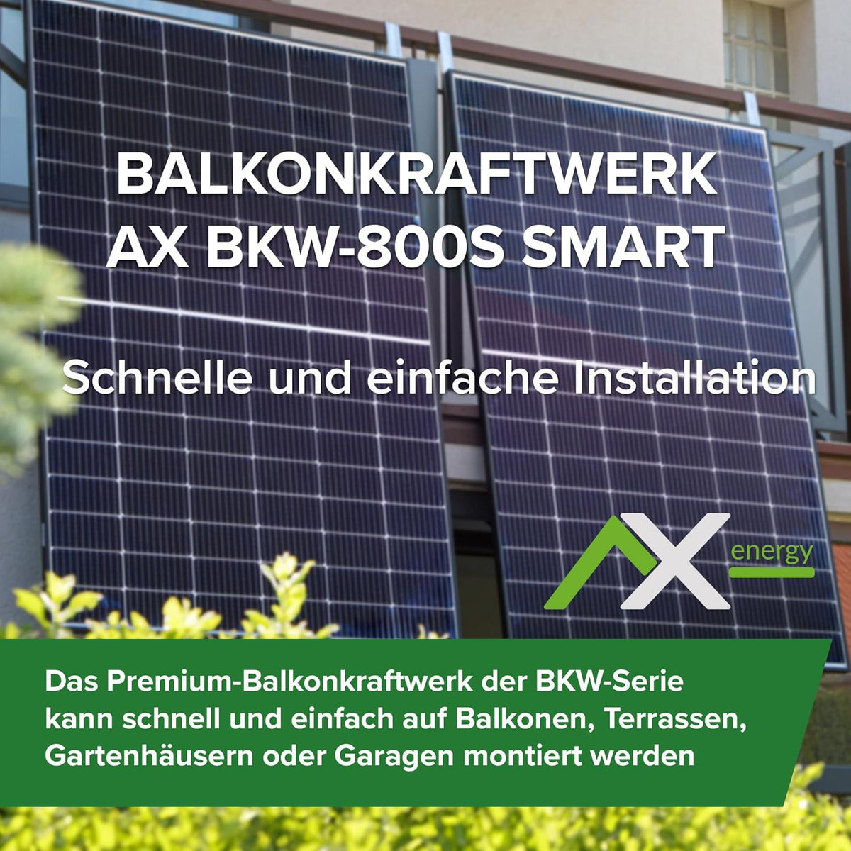 AX Inverter IS-080 800 W voor balkonkrachtcentrale, compleet stopcontact, microomvormer met Bluetooth en wifi, IP67, eenvoudige installatie, hoge efficiëntie voor zonne-installaties