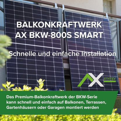 AX Inverter IS-080 800 W voor balkonkrachtcentrale, compleet stopcontact, microomvormer met Bluetooth en wifi, IP67, eenvoudige installatie, hoge efficiëntie voor zonne-installaties