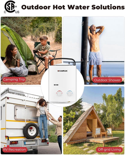 Camplux AY132 Tankless Gasboiler, 5L gas propaan boiler Tankless Instant Warm watermaker 10kW energieklasse A