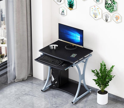 Techly Compact pc-bureau met afneembare lade, grafietzwart (ICA-TB 328BK)