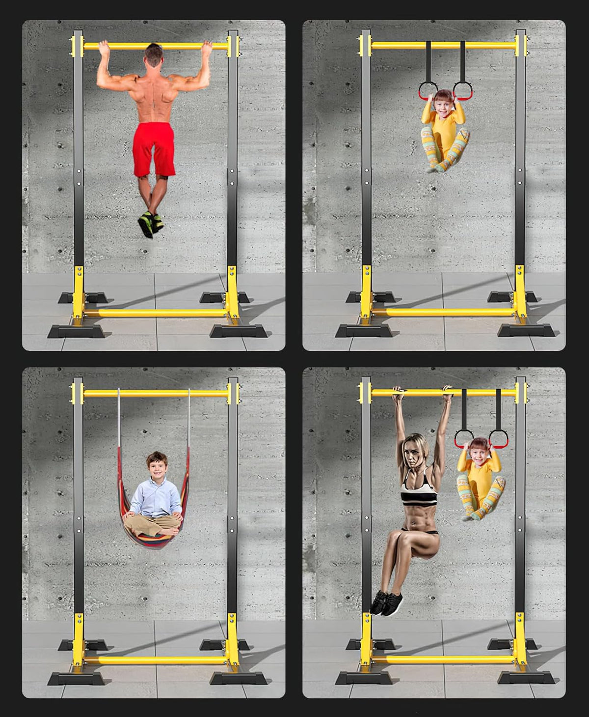 Pull Up Station - Pull Up Bar Vrijstaand, Gym Apparatuur voor Thuis, Dragende 200kg