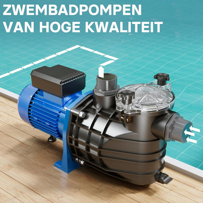 Poolpomp 34800 l/h 3000 W zwembadpomp filterpomp circulatiepomp pool