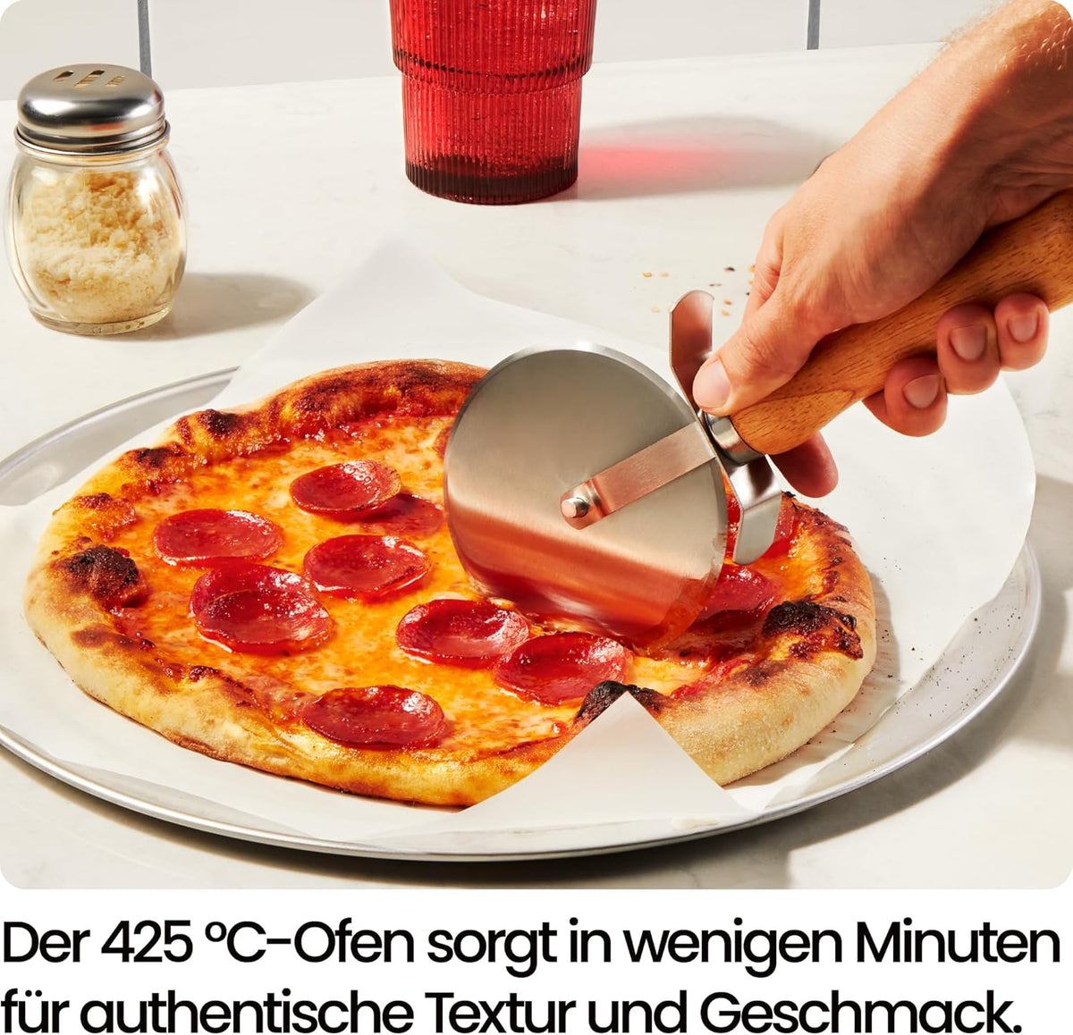 CHEFMAN Indoor & Outdoor Electric Pizza Oven, Portable Pizza Oven 30cm for Neapolitan, New Yorker, Fine Crust and Casserole, Pizza Stone and Peel Disk, Black - QUORE