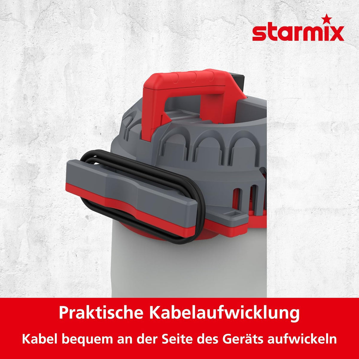 Starmix Flexo AP-1420 Nat- en droogzuiger met stopcontact, 1400 watt, industriële stofzuiger met reservoir van 20 liter, met blaasfunctie, filterreiniging max. 216 mbar, stofzuiger voor bouwplaats +
