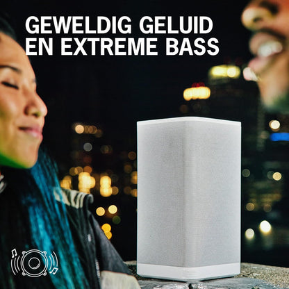 Ultimate Ears HYPERBOOM draagbare Bluetooth-luidspreker - Luide draadloze luidspreker met krachtige bas, IPX4-waterbestendig, 45 m bereik, batterijduur van 24 uur - Wit