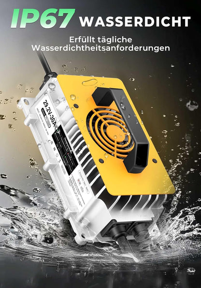 LiFePO4 Batterijlader – Lithium Acculader – 24V Batterijlader – Camper Lader – Boot Lader – 29,2V 30A Krachtige Laadstroom – 0V Wake-Up Functie Veiligheidsbescherming
