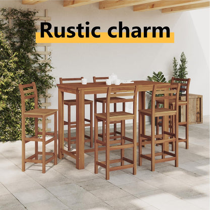 Bartafel – Bartafelset – Keukentafel – Sta-Tafel – Bistrotafel – Massief Acaciahout – 150x70x105 cm – Olieafwerking