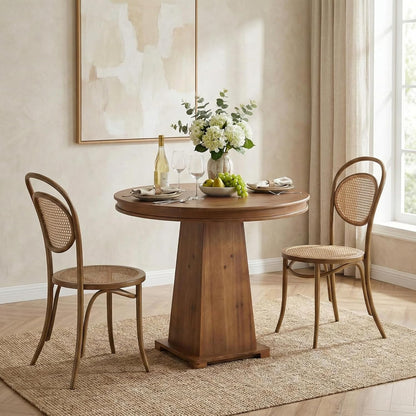 Ronde Eettafel – Keukentafel – Houten Tafel – Kleine Eettafel – Eetkamertafel – Massief Hout – Compact 80 cm Diameter