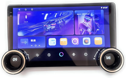 AudioTune Autoradio, 10,1 inch met Android 13 display, Apple Carplay Android auto, draadloos, stereo, bluetooth radio, autodisplay, autodisplay, automonitor, met navigator + FM-handgrepen, USB