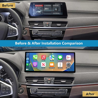 Autoradio – 12,3 Inch Touchscreen – Multimedia Systeem – Navigatie Radio – Draadloze Carplay Android Auto – Compatibel Met BMW X1 F48 2016-2022 – Mirrorlink Ondersteuning – Achteruitrijcamera Integratie
