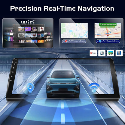 10.1-inch Android Car Stereo for BMW X1 E84 2009–2015, Wireless CarPlay & Android Car, GPS WiFi Touch Screen Display, DSP, Plug & Play Radio Upgrade + Rear View Camera