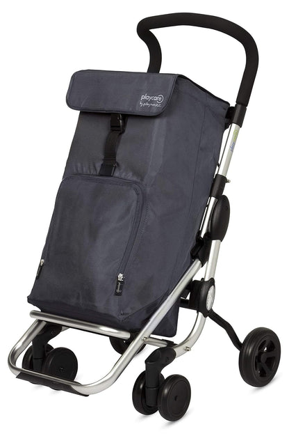 Playmarket Playcare Boodschappentrolley, opvouwbaar, met zwenkwielen, Marengo, grijs