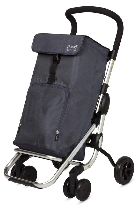 Playmarket Playcare Boodschappentrolley, opvouwbaar, met zwenkwielen, Marengo, grijs
