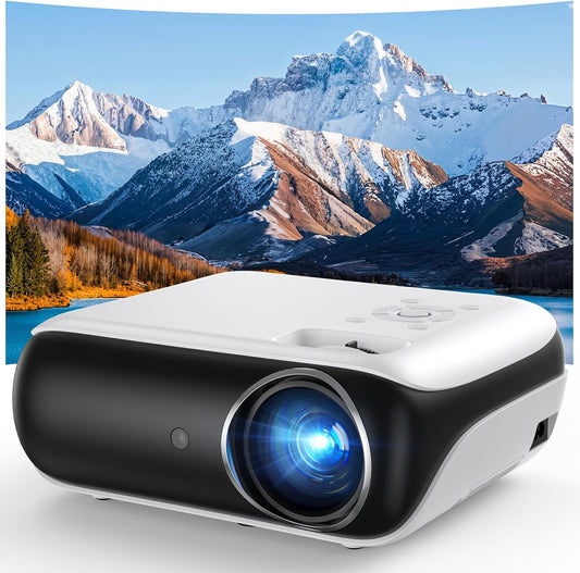 [ Google TV Official ] 4K Mini Projector, HAPPRUN 1000 ANSI 1080P Full HD Smart Beamer met Dolby Audio, WiFi6 Bluetooth 5.2, Home Cinema Projector, Spraakbesturing, met Netflix, Prime Video, YouTube