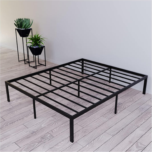 Dreamzie Metalen Onderstel voor Bed - Voor Matras 180x200 cm - Voor Tweepersoonsbedden of Matrassen - Stevige, eenvoudige montage, grote opbergruimte - Zwart Bedframe