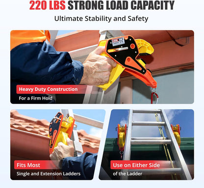 Lock Jaw Ladder Grip - Ladder Veiligheidsclip - Voel u veilig op uw ladders en klim veiliger (Enkelvoudige Eenheid) (Verpakking van 1)