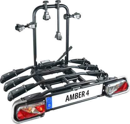 EUFAB 11556 fietsendrager AMBER 4, zwart, ca. 102 x 83 x 72 cm