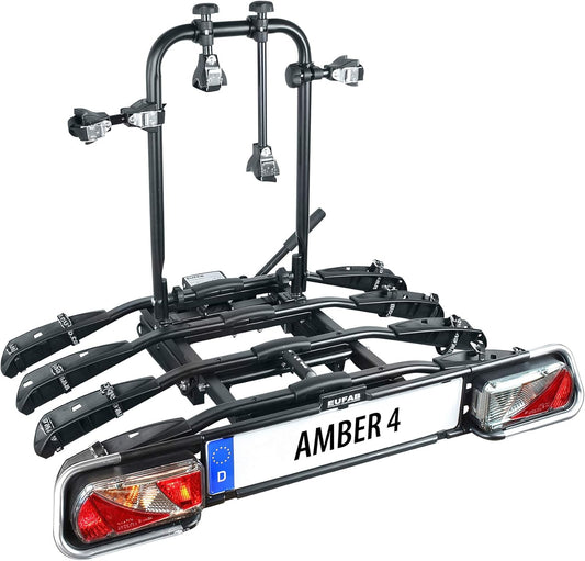 EUFAB 11556 fietsendrager AMBER 4, zwart, ca. 102 x 83 x 72 cm